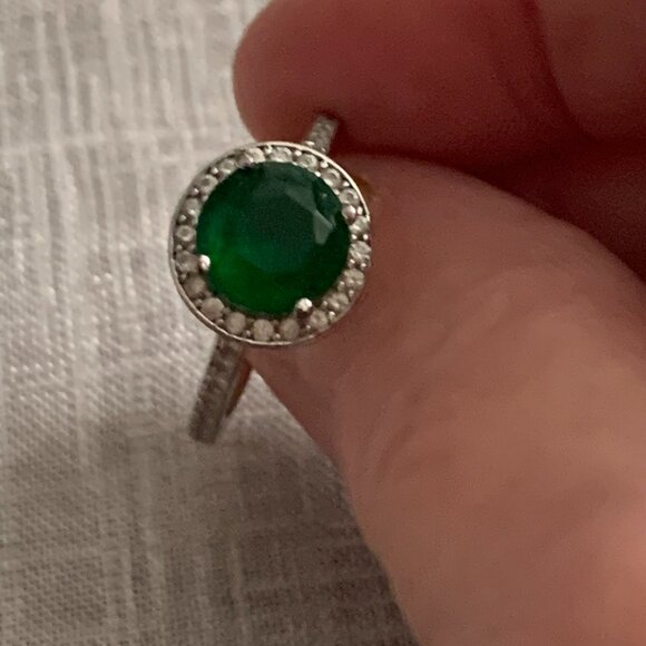 Bittersweet Silver and Green CZ Ring - Picture 4 of 5